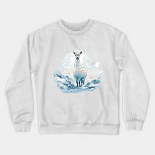 Llama in Winter Wonderland Crewneck Sweatshirt